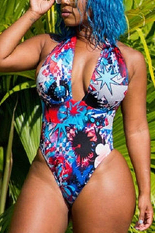 Sexy Fashion Sleeveless Printing Swimsuit