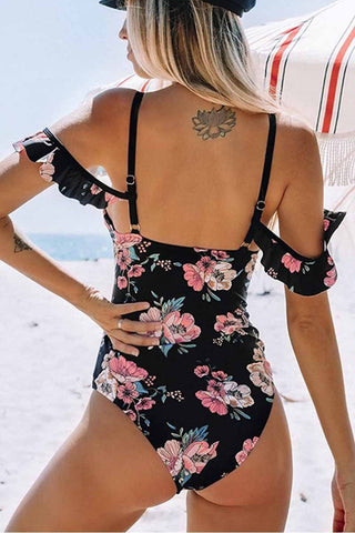 Fashion One Piece Floral Swimsuit