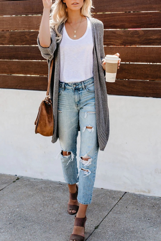 Long Sleeve Knit Cardigan