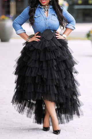 Plus Size skirt Black See-through The Gala Tutu Skirt（No Top, NO Belt ...