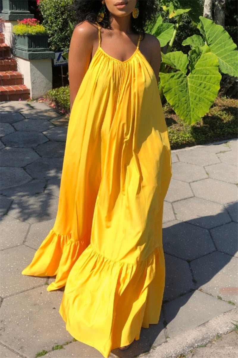 Online-clothing-casual-solid-backless-spaghetti-strap-loose-sling-dress-1