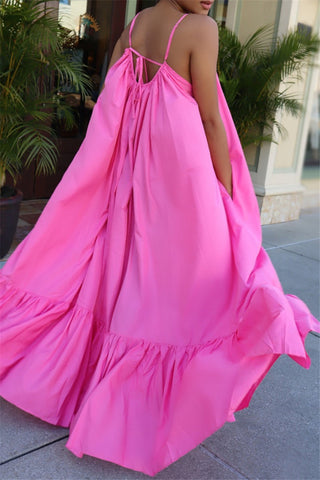 Online-clothing-casual-solid-backless-spaghetti-strap-loose-sling-dress-1