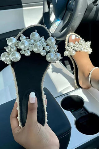 Casual Street Split Joint Pearl Opend Out Door Shoes