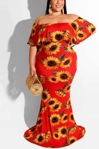 Printed Tight-fitting Dress