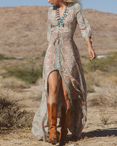 bohemian-women-3/4-sleeve-v-neck-summer-floral-boho-dress-202474550880