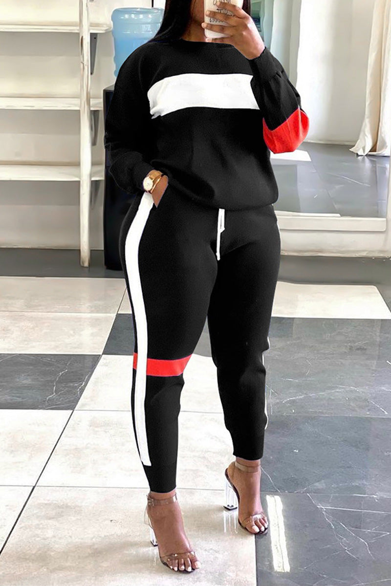 Free-shipping-online-clothing-pre-sale-plus-size-patchwork-stripe-sweatshirt-tracksuits