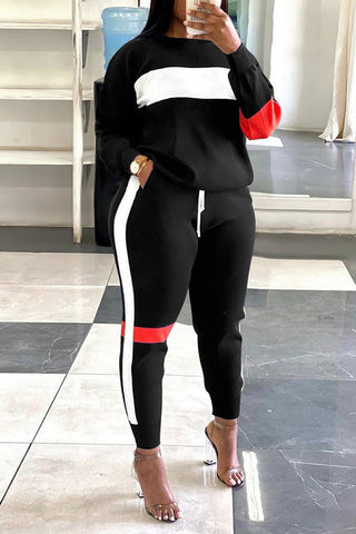Free-shipping-online-clothing-pre-sale-plus-size-patchwork-stripe-sweatshirt-tracksuits