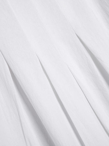 Round Neck Plain Casual Cotton-Blend Casualdress
