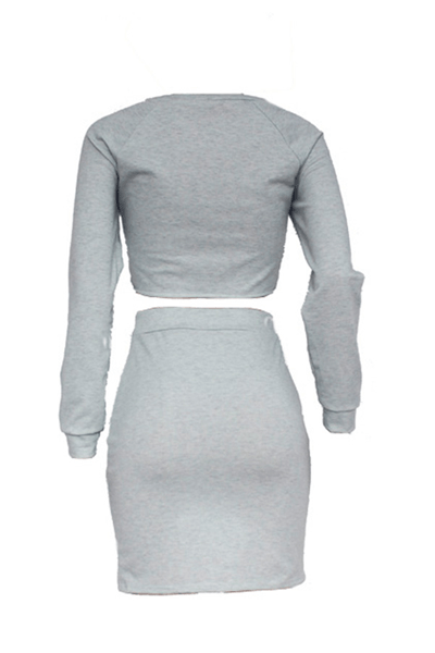 Euramerican Letters Printed Skirt Set