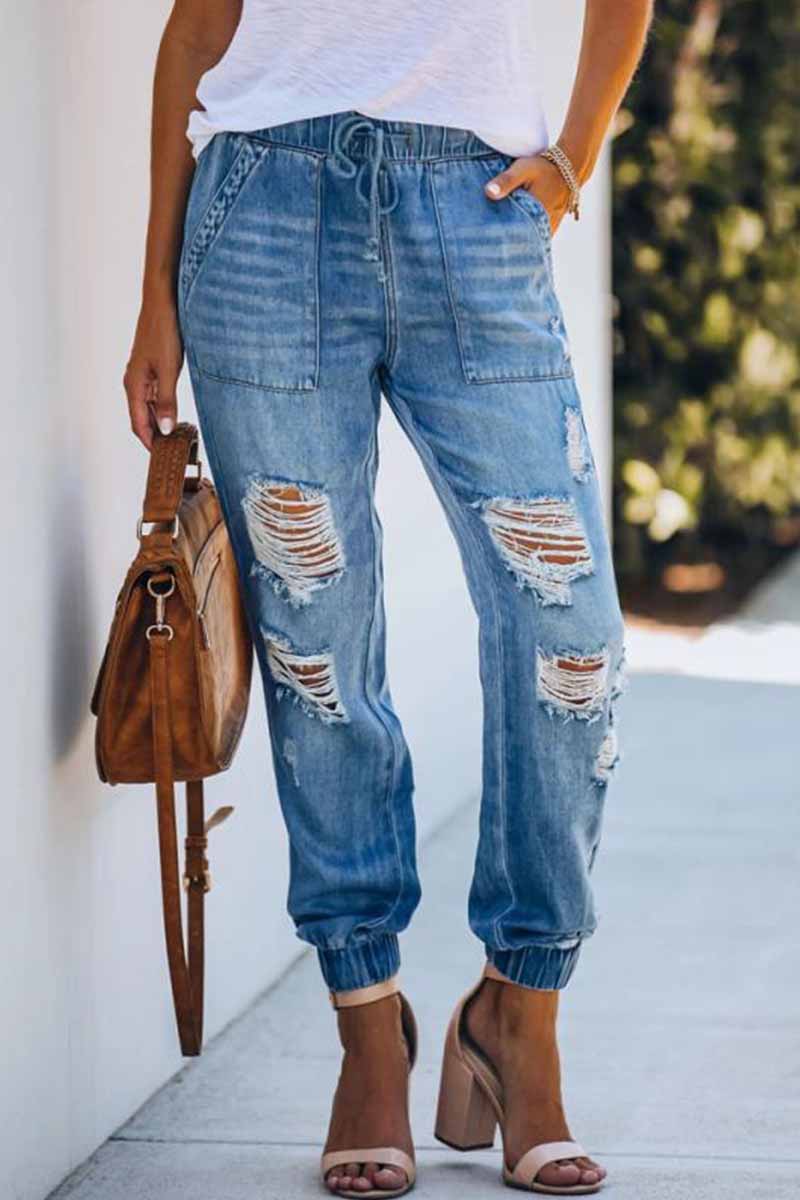 florylady-adjustable-waist-ripped-loose-jeans