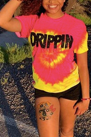 Fashion Casual Print Sport Short-Sleeved Top