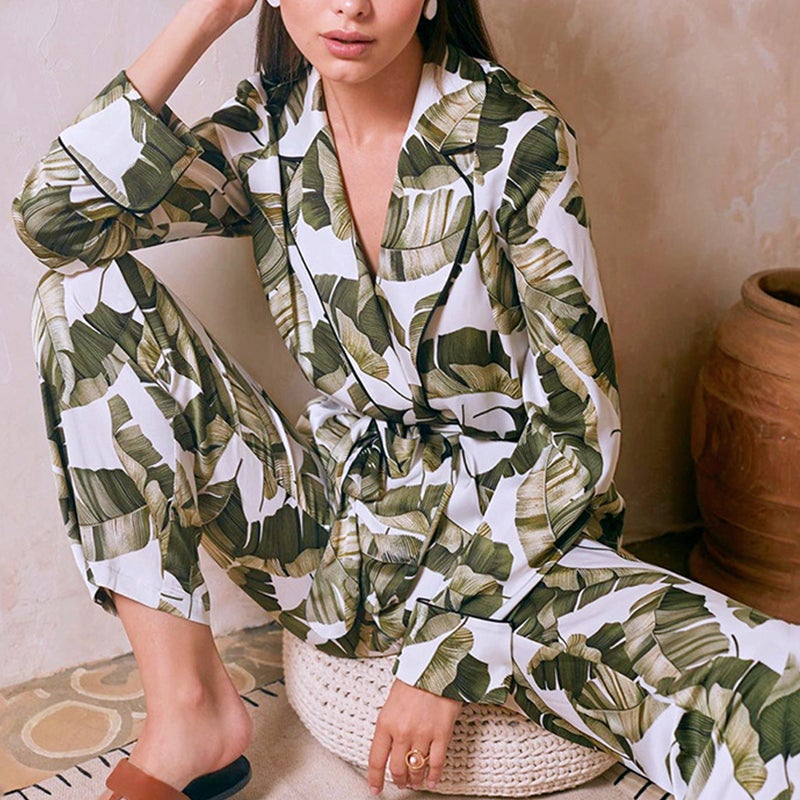Breezy Leaves Pajama Set