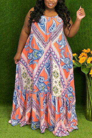 Rodress-freeshipping-spaghetti-straps-plus-size-loose-maxi-dress