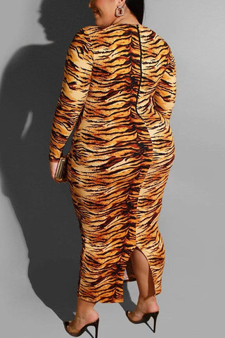 Fashion Casual Leopard Print Dress