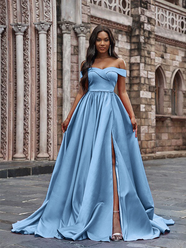 Online-clothing-plus-size-solid-elegant-off-the-shoulder-split-maxi-dress