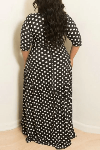 Plus Size Dot Maxi Dress