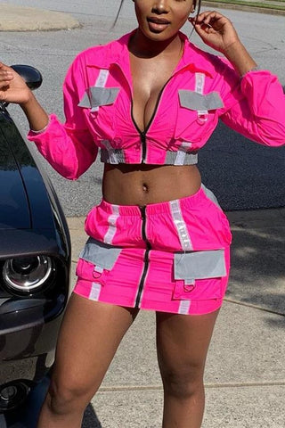 Casual Tooling Waterproof Luminous  Two-Pieces Suit