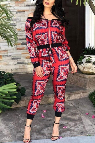 Personalized Print Casual Sports Two-Piece Suit