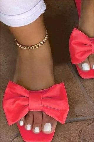 Casual Street Bowknot Opend Out Door Shoes