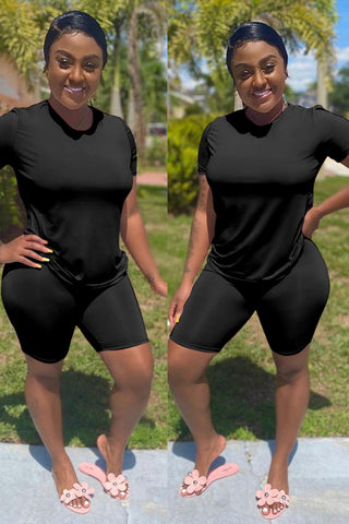 Free-shipping-online-clothing-pre-sale-plus-size-casual-solid-two-pieces-short-set
