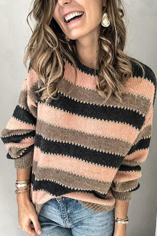 Cozy Attitude Stripe Sweater