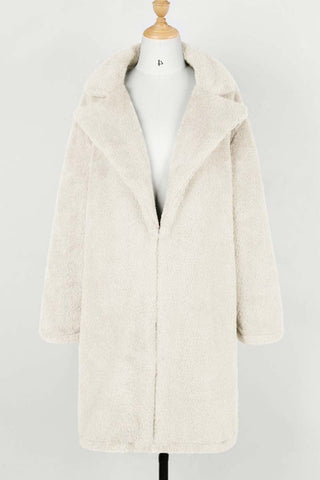 Lapel Cardigan Long Winter Coat