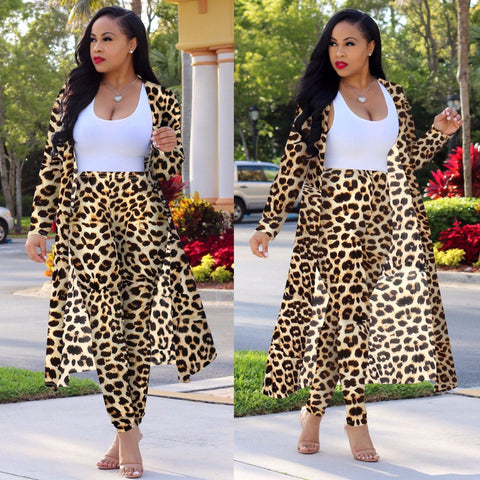 Free-shipping-online-clothing-plus-size-all-over-print-midi-cardugan-two-piece-pants-set