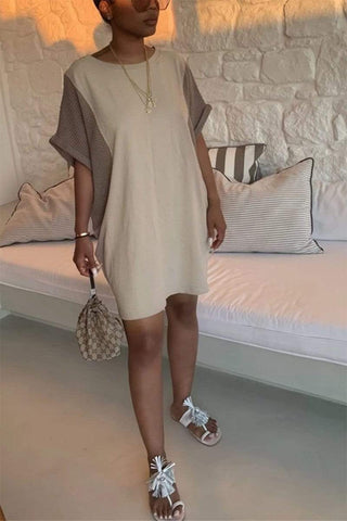 Stylish Sexy  Round Neck Dress