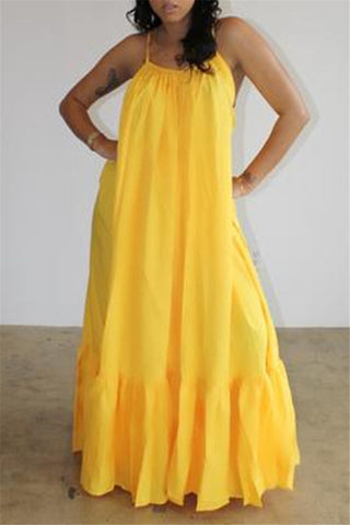 Online-clothing-casual-solid-backless-spaghetti-strap-loose-sling-dress-1