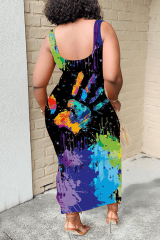 Fashion Tank Sleeveless Printed Dress