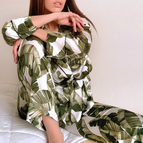 Breezy Leaves Pajama Set