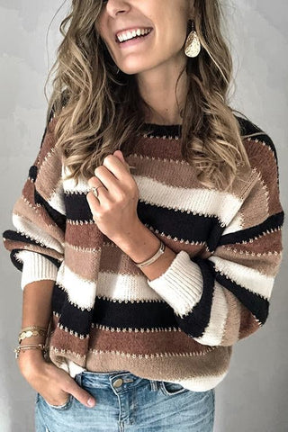 Cozy Attitude Stripe Sweater