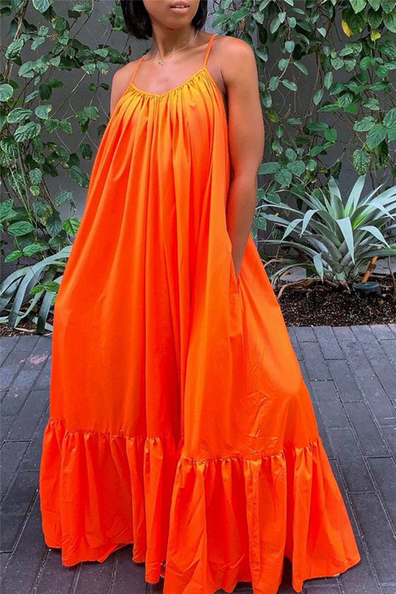 Online-clothing-casual-solid-backless-spaghetti-strap-loose-sling-dress-1
