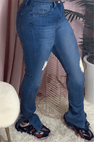 Fashion Casual Solid Color Jeans
