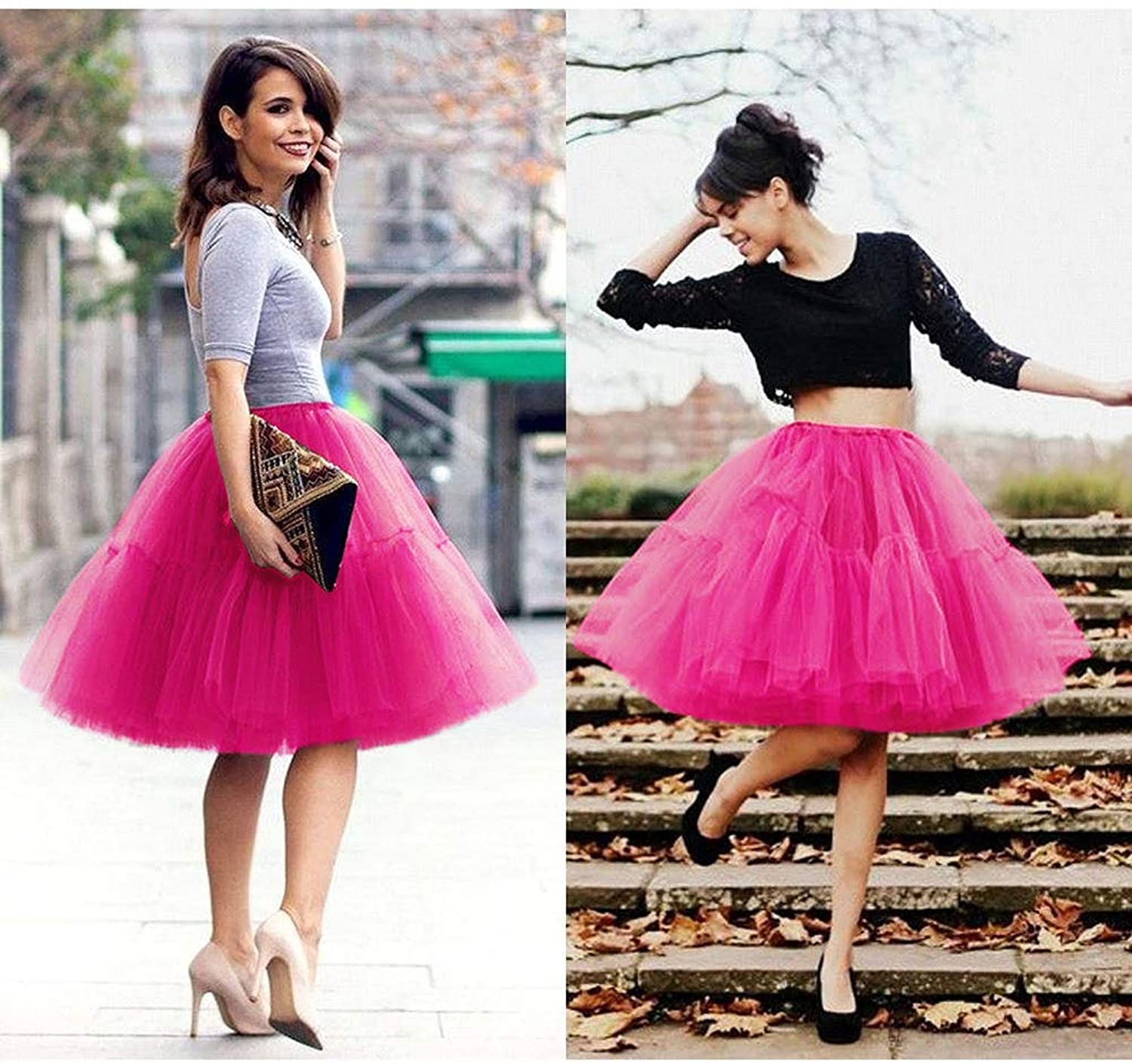 Online-clothing-plus-size-tulle-solid-cake-midi-skirt