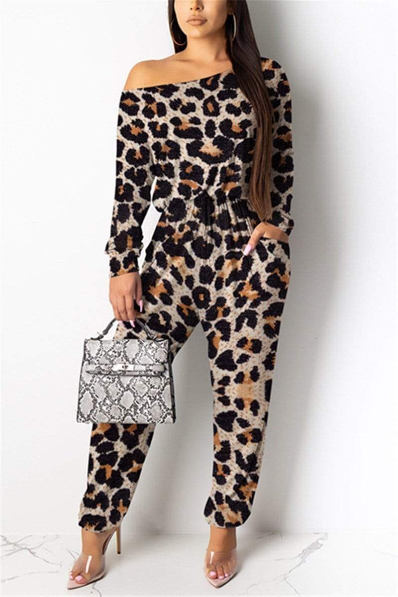 Fashion Multicolor Printed Long Sleeve Jumpsuit