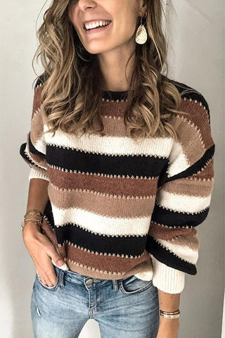 Cozy Attitude Stripe Sweater