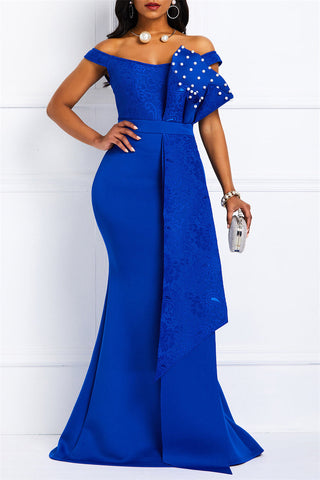 Online-clothing-plus-size-sequin-sexy-solid-pearl-v-neck-evening-dress-maxi-dress