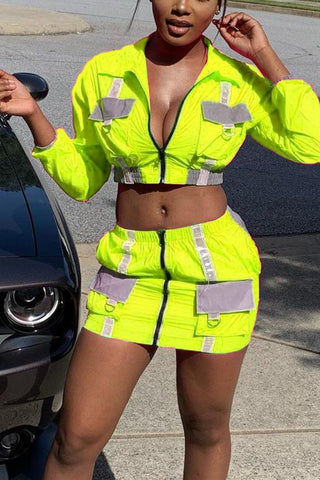 Casual Tooling Waterproof Luminous  Two-Pieces Suit