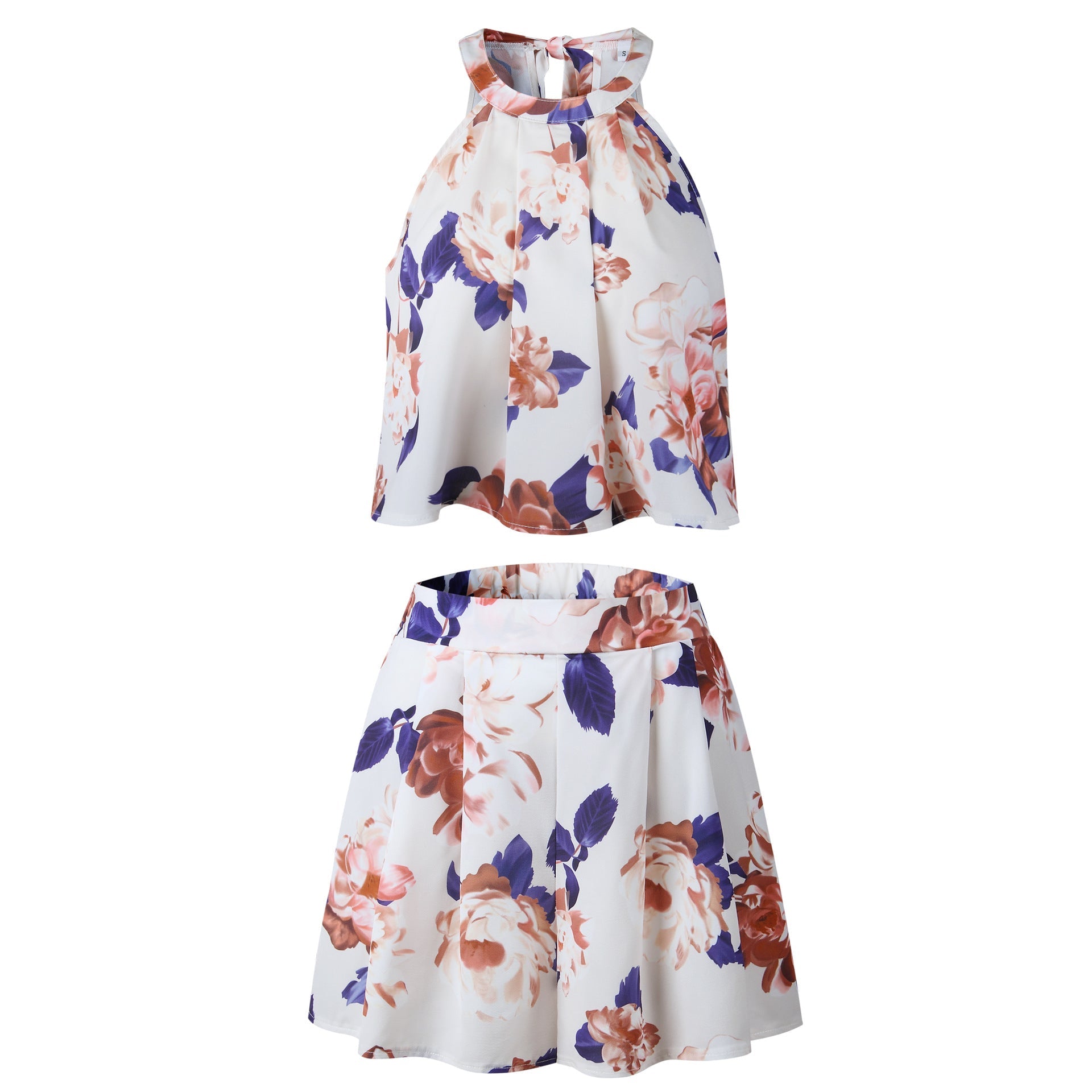 beige-floral-crop-top-and-shorts-matching-sets