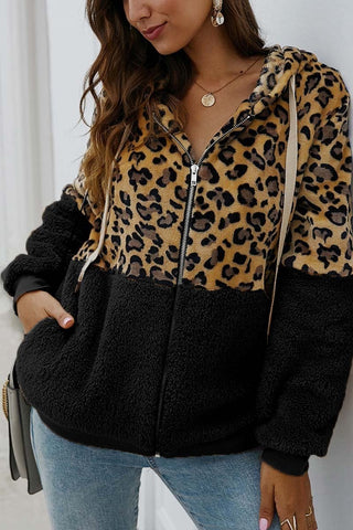Leopard Stitching Coat