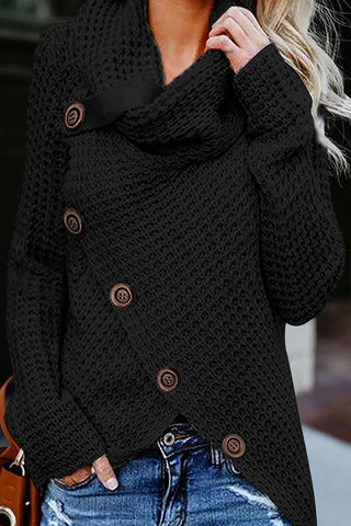 Irregular Winter Shawl Sweater