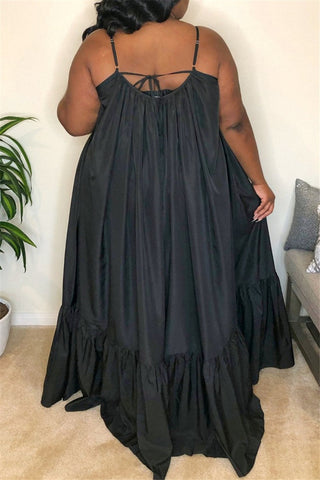 Online-clothing-casual-solid-backless-spaghetti-strap-loose-sling-dress-1