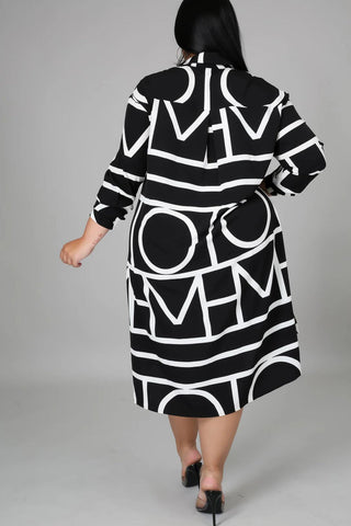 Online-clothing-plus-size-dresses-printed-striped-loose-strap-dress-1
