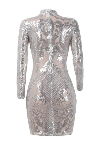 Sexy Fashion Sequin Long Sleeve Dress