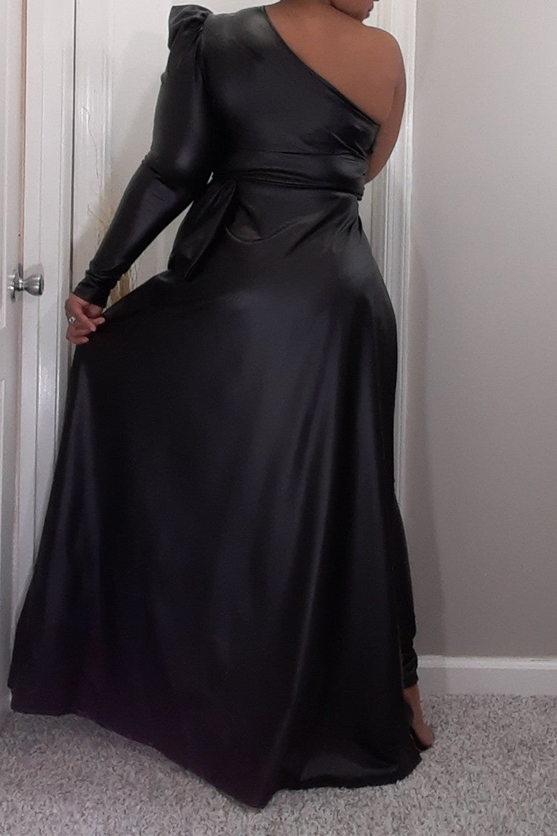 Free-shipping-online-clothing-pre-sale-plus-size-vegan-leather-one-shoulder-solid-pants-set