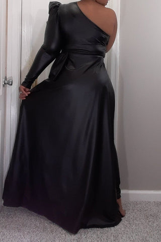Free-shipping-online-clothing-pre-sale-plus-size-vegan-leather-one-shoulder-solid-pants-set