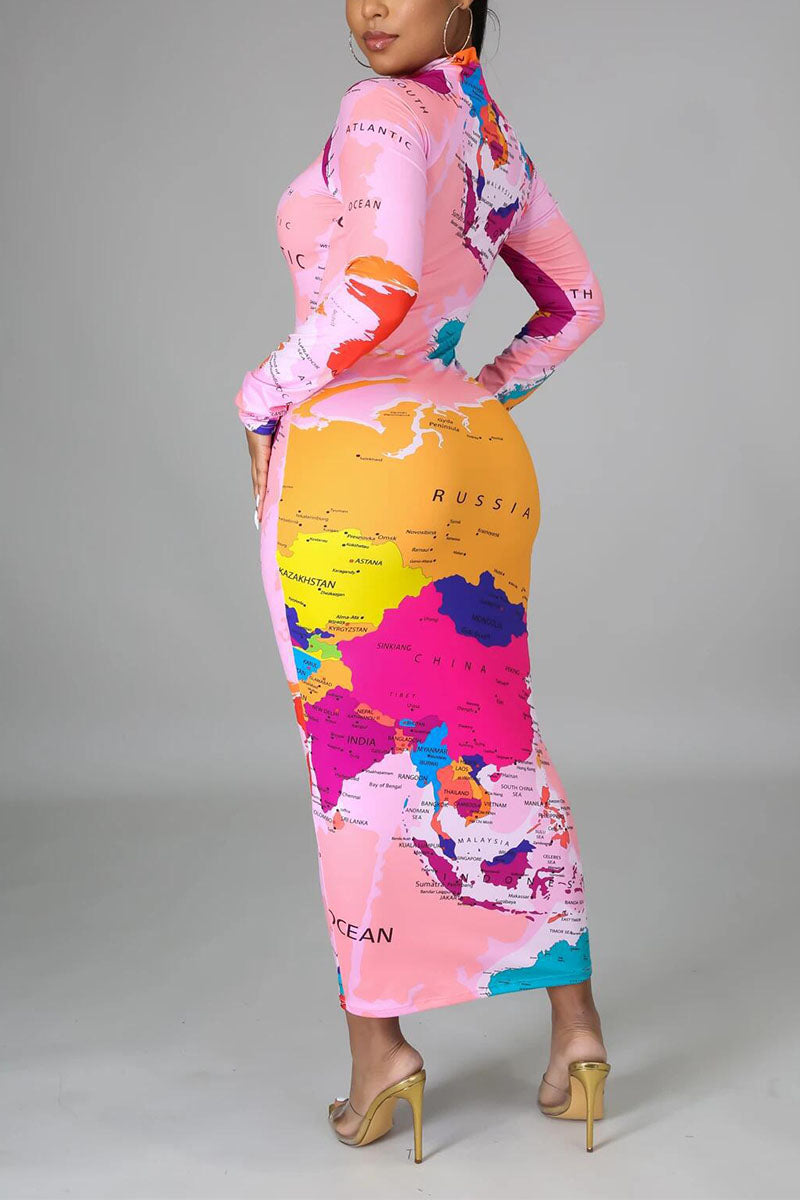 Sale-fashion-freeshipping-style-outfit-l3421219420-british-style-print-turtleneck-a-line-dresses