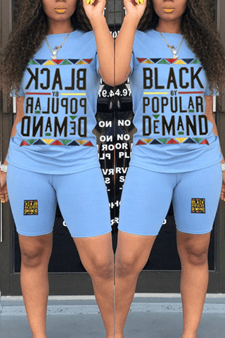 Fashion Hip Hop Printed Two-Piece Set