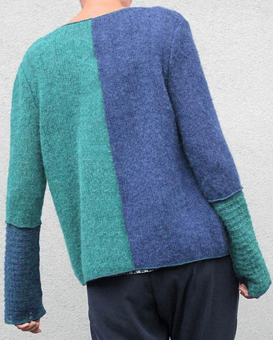 Fashion Casual Patchwork Button Sweater